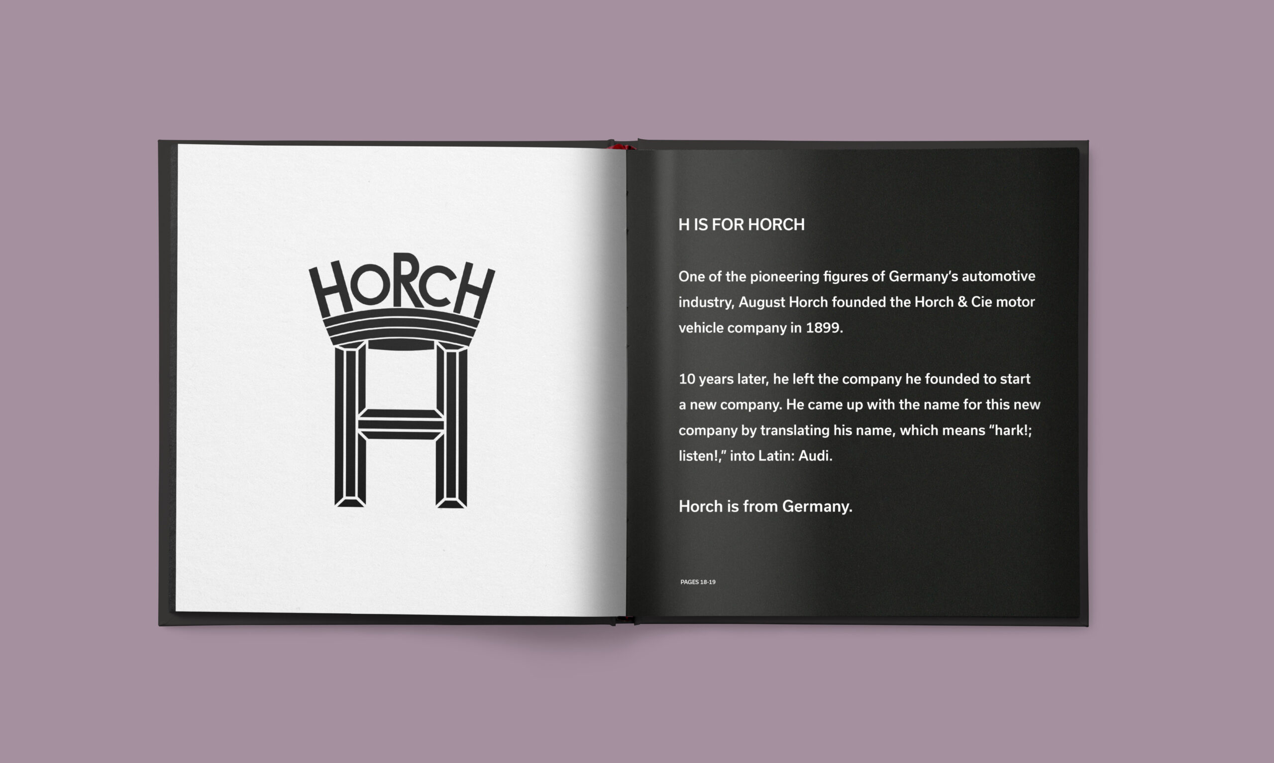 ABC book - Horch spread.